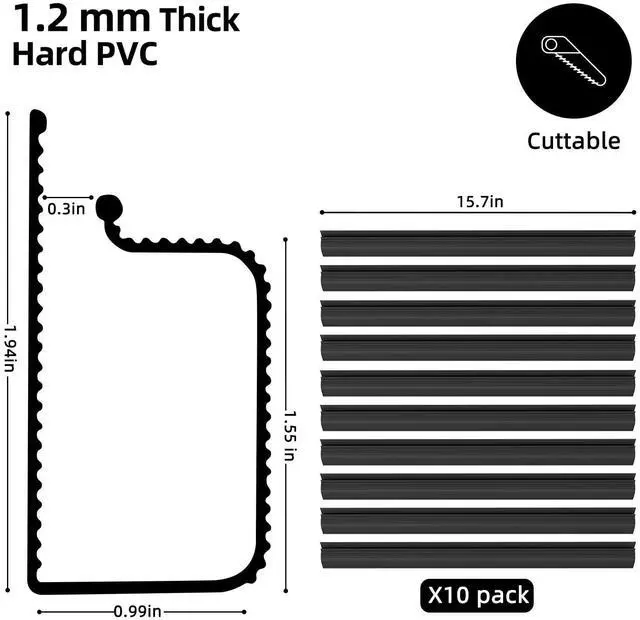 Alt view image 2 of 7 - 157in Cable Management, Cord Organizer,Easy Install Self-Adhesive Cord Hider, Cable Organizer, Cable Hider for Office Organization,Child & Pet Proof, Black