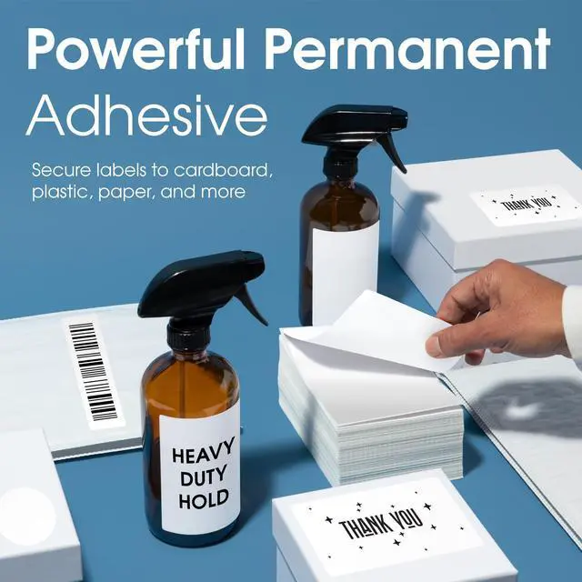 Alt view image 5 of 7 - 4" X 6" Direct Thermal Fanfold Labels (500 Count, 1 Stack) - Printable Postage Shipping Labels, Package Identification - Compatible with Zebra and Rollo Printers