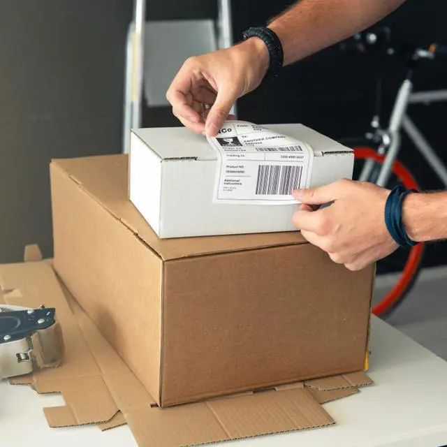 Alt view image 5 of 7 - 2500 PCS 4"x6" Thermal Shipping Labels, 250 Labels/Roll, White Perforated & Strong Adhesive Direct Thermal Labels, Compatible with Zebra, Rollo (10 Rolls)