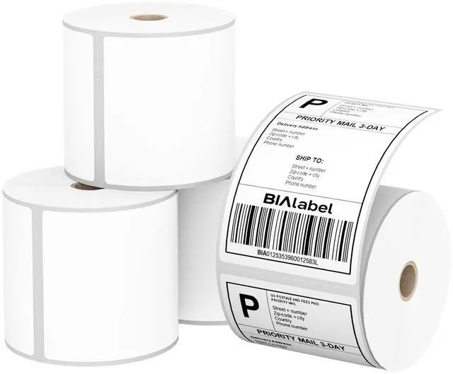 Main image of 4" x 6" Thermal Labels, 4 Roll, 450 Labels/Roll, Compatible with Zebra Rollo, Nelko, Munbyn, Jadens, Shipping Label, Commercial Grade, Permanent Adhesive