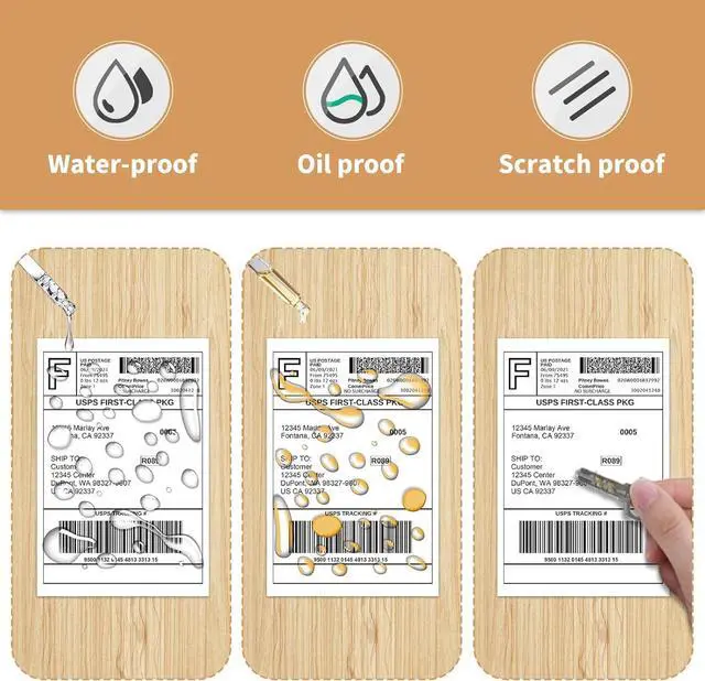 Alt view image 6 of 7 - 4"x 6" Direct Thermal Shipping Labels, 1" Core, Perforated, 250 Labels per Roll, Thermal Printer Labels 4x6
