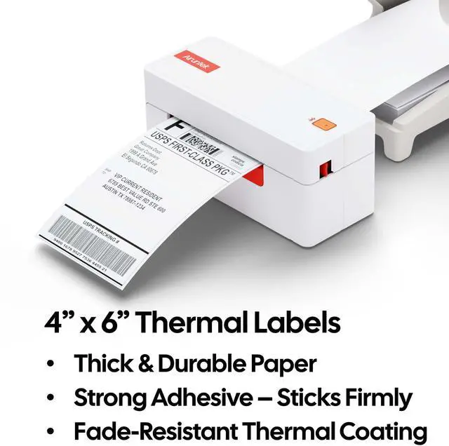 Alt view image 3 of 7 - 4x6 Thermal Labels, 500 Fanfold Labels, Perforated & Strong Adhesive, Compatible with Direct Thermal Printers for USPS UPS FedEx DHL Address Shipping Label