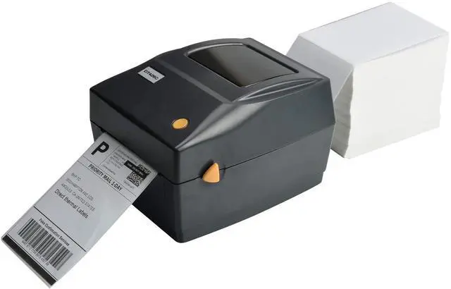 Alt view image 3 of 5 - 4" x 6" Direct Thermal Shipping Labels - Pack of 500 Fanfold Labels - White Perforated, Permanent-Adhesive, Compatible Zebra & Rollo Thermal Label Printer