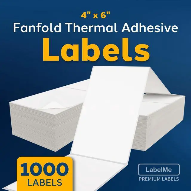Alt view image 3 of 6 - Direct Thermal Labels - 4x6 Shipping Labels, Fanfold Label Paper - Thermal Printer Labels for USPS, FedEx, UPS (1000)
