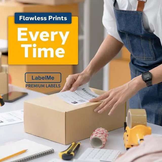 Alt view image 6 of 6 - Direct Thermal Labels - 4x6 Shipping Labels, Fanfold Label Paper - Thermal Printer Labels for USPS, FedEx, UPS (1000)