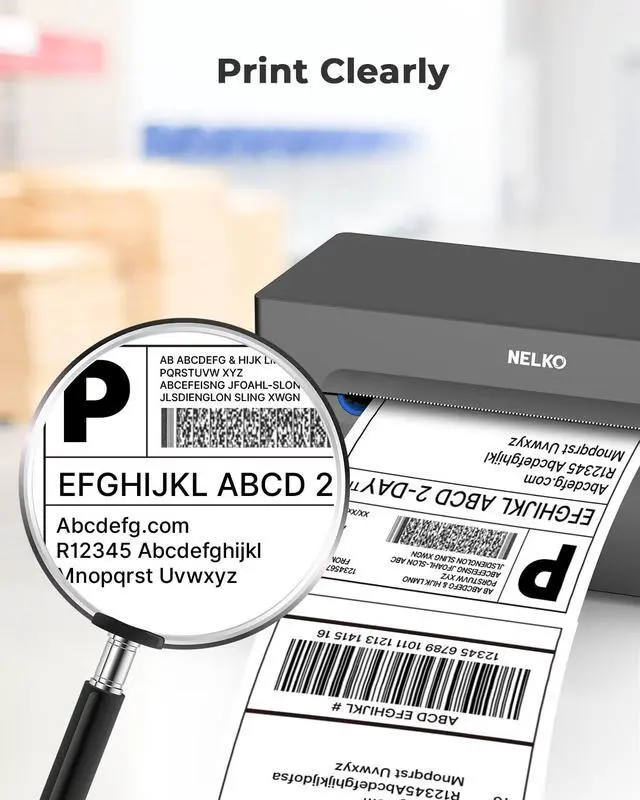 Alt view image 2 of 6 - 4x6 Thermal Labels, Thermal Direct Shipping Label (Pack of 1000 4x6 Fan-Fold Labels), Compatible with Rollo, JADENS, iDPRT, MUNBYN and Most Thermal Printer, Perforated, Commercial Grade
