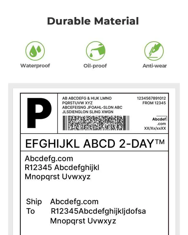 Alt view image 6 of 6 - 4x6 Thermal Labels, Thermal Direct Shipping Label (Pack of 1000 4x6 Fan-Fold Labels), Compatible with Rollo, JADENS, iDPRT, MUNBYN and Most Thermal Printer, Perforated, Commercial Grade
