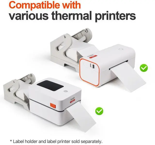 Alt view image 4 of 7 - Fanfold 4x 6 Direct Thermal Shipping Labels Self Adhesive, 500 Postage Mailing Labels Thermal Sticker Paper Shipping Labels for Thermal Printer, Soonmark Zebra Compatible