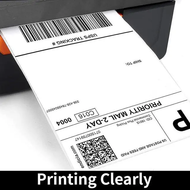 Alt view image 7 of 7 - Fanfold 4x 6 Direct Thermal Shipping Labels Self Adhesive, 500 Postage Mailing Labels Thermal Sticker Paper Shipping Labels for Thermal Printer, Soonmark Zebra Compatible