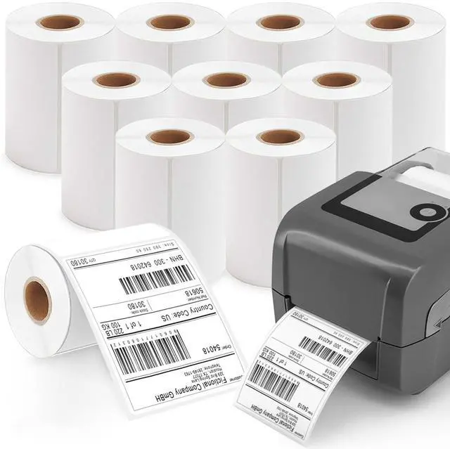 Main image of 4X6 Thermal Labels, Shipping Labels Strong Adhesive, Thermal Label 4X6 for Printer, 10 Rolls 250 Label/Roll Compatible with Rollo, Zebra Desktop Printers