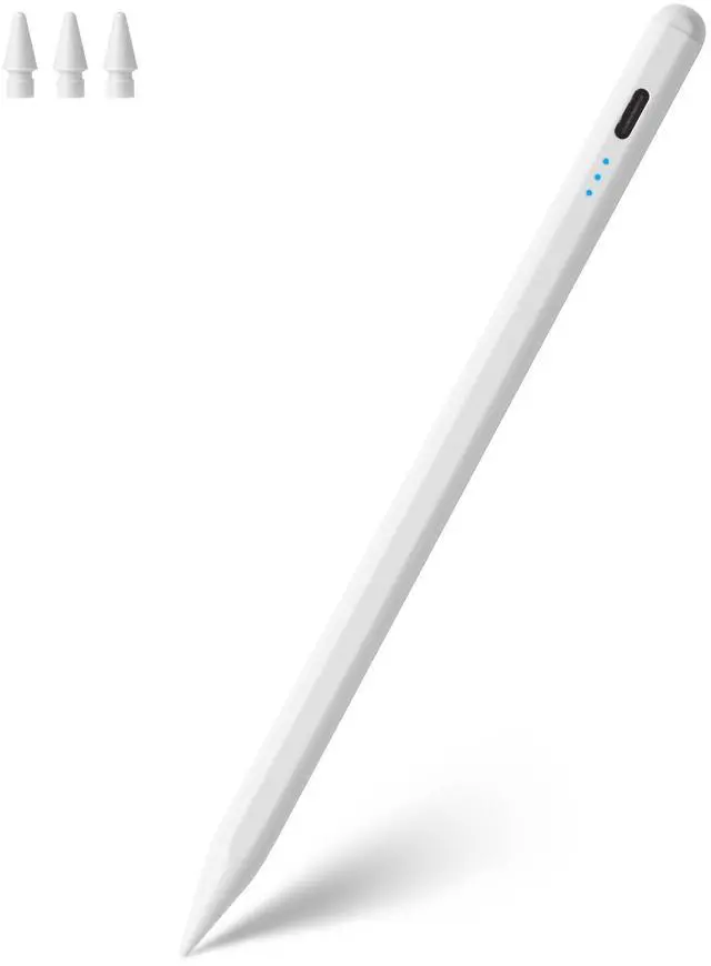 Main image of Stylus Pen for Apple Pencil Tilt Sensitivity Palm Rejection for iPad A16 11th 10th 9th 8th 7th 6th Generation, iPad Air M3 M2 3rd 4th 5th Gen, iPad Pro 11 12.9 13 inch M4, iPad mini A17 7 6 5 (White)
