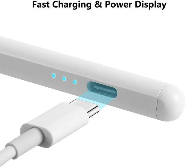 Alt view image 6 of 7 - Stylus Pen for Apple Pencil Tilt Sensitivity Palm Rejection for iPad A16 11th 10th 9th 8th 7th 6th Generation, iPad Air M3 M2 3rd 4th 5th Gen, iPad Pro 11 12.9 13 inch M4, iPad mini A17 7 6 5 (White)