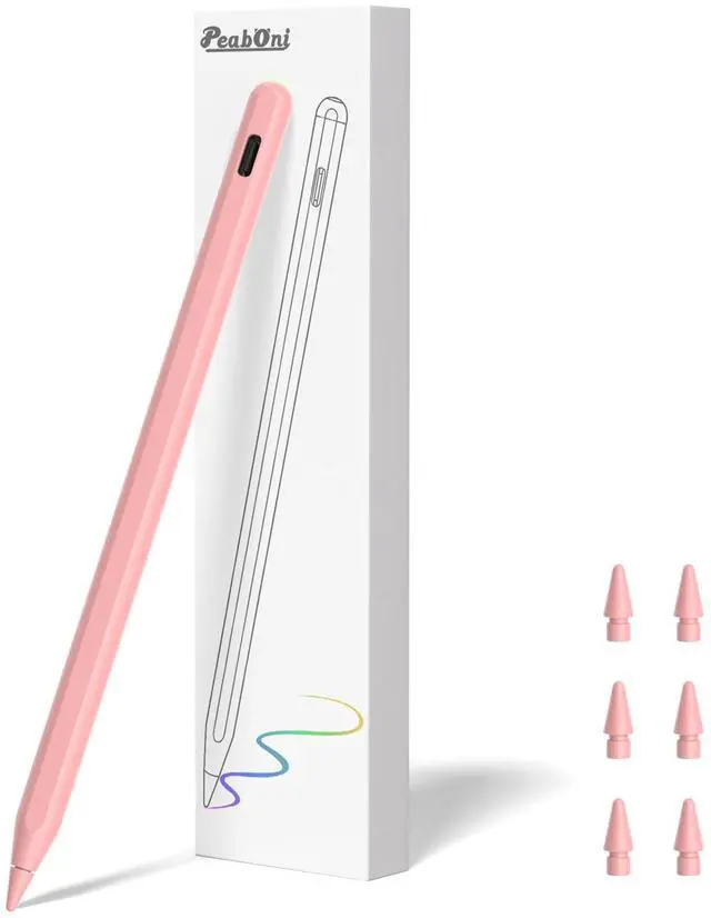 Main image of Stylus Pen for iPad, Magnetic Wireless Charging & USB C Fast Charge Pencil Compatible with Apple iPad (A16)11/10/9/8/7/6th Generation, Pro 13"/12.9"/11", Air M3/M2/5/4/3, Mini (A17 Pro)7/6/5 Gen Pink