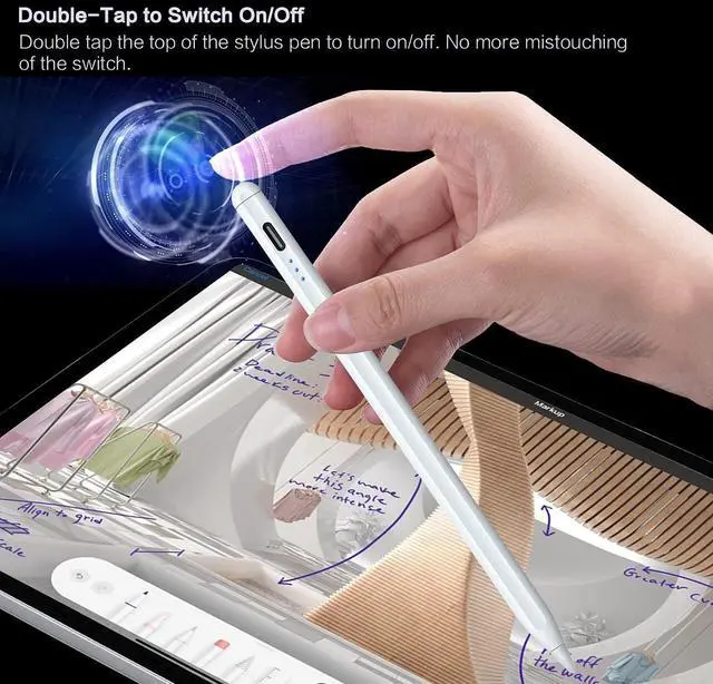 Alt view image 3 of 7 - Stylus Pen for iPad 2018-2025,10Min Fast Charging Active Pencil for Apple iPad 11/10/9/8/7/6th,Magnetic Attachment Apple Pencil iPad Pen Accessories for Pro 11/12.9/M4/M5,Air 3/4/5/M2/M3, Mini 5/6/7th