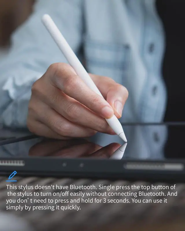Alt view image 3 of 7 - Stylus Pen for iPad 10th&9th Generation, Fast Charging for Apple iPad Pencil with Palm Rejection, Tilt Sensitivity for iPad Air 3/4/5, iPad mini 5/6, iPad 6/7/8/9/10, iPad Pro 11", iPad Pro 12.9"