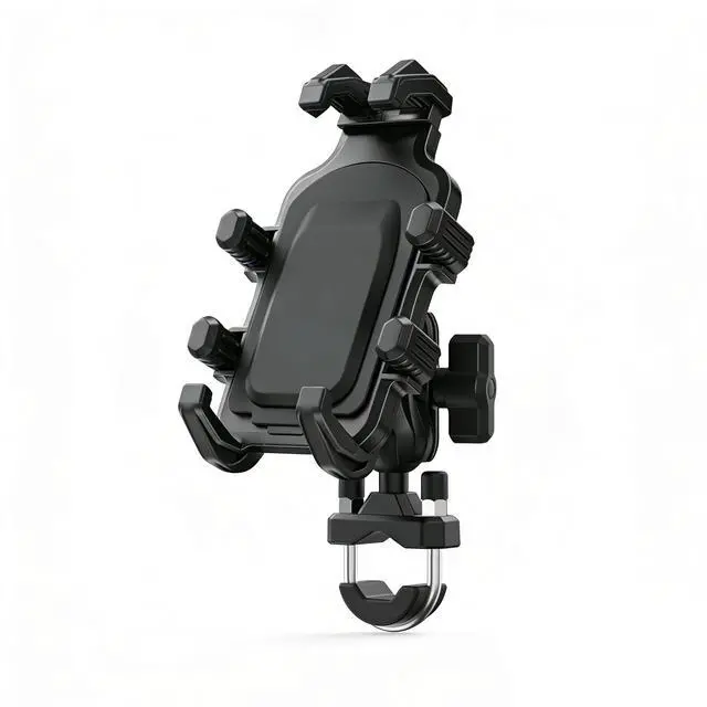 Main image of Motorcycle Phone Mount Holder with Vibration Dampener, Heavy Duty Bike Phone Holder, Anti-Shake Handlebar for Bicycle Bike Phone Holder Mount, Adjustable Fit 5.4-6.9'' Smartphone