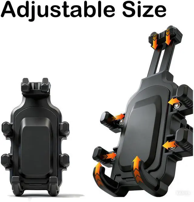Alt view image 4 of 7 - Motorcycle Phone Mount Holder with Vibration Dampener, Heavy Duty Bike Phone Holder, Anti-Shake Handlebar for Bicycle Bike Phone Holder Mount, Adjustable Fit 5.4-6.9'' Smartphone