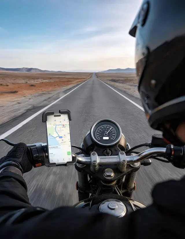 Alt view image 7 of 7 - Anti-Shake Motorcycle Phone Mount, Dual Vibration Dampener Bike Phone Holder for iPhone 17/16/15/14/13 Series & 4.76.8" Phones, Handlebar Cell Phone Holder for Motorcycle/Bicycle/Scooter