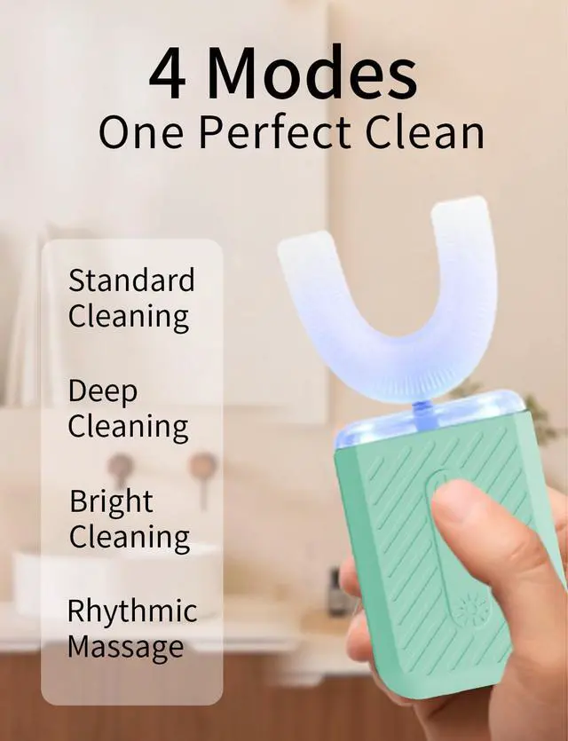 Alt view image 4 of 7 - U-Shaped Electric Toothbrush for Adults, u Toothbrush with IPX7 Waterproof, ultrasonic Toothbrush for Home and Travel