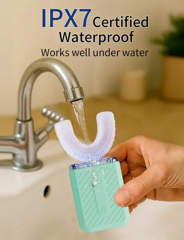 Alt view image 6 of 7 - U-Shaped Electric Toothbrush for Adults, u Toothbrush with IPX7 Waterproof, ultrasonic Toothbrush for Home and Travel