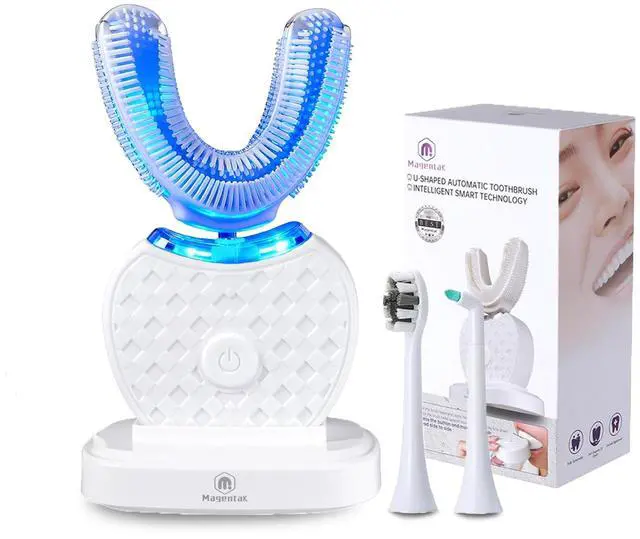 Main image of U-Shaped Ultrasonic Toothbrush for Teeth Whitening, Automatic Electric Toothbrush for Adults 360-degree Cleaning IPX7 Waterproof Kit for Travel or Home(White)