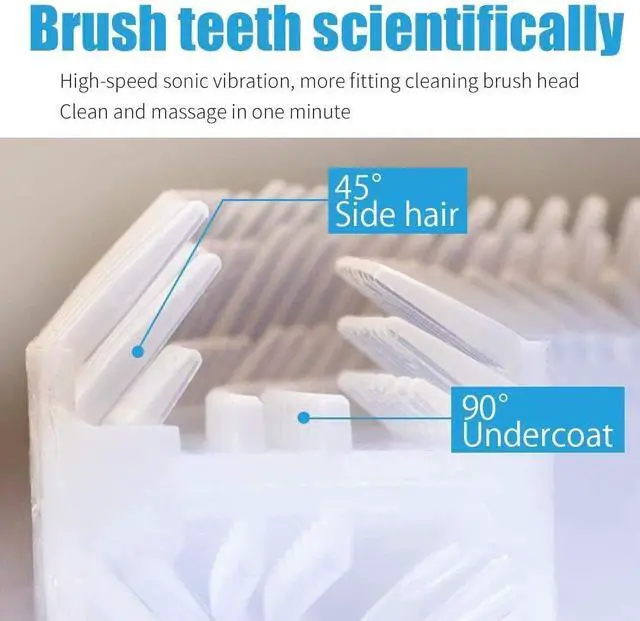 Alt view image 4 of 7 - Ultrasonic Automatic Toothbrush, Ultrasonic U-Shaped Toothbrushes for Adult, 360° Electric Sonic Tooth Brush with Automatic Timer, Wireless Charging Teethbrush Kit for Travel Or Home (White)