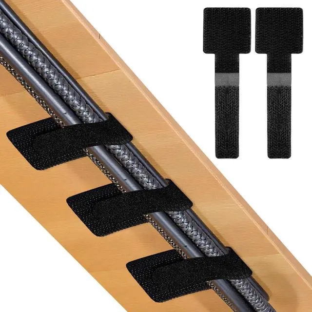 Main image of 100 Pcs Hook and Loop Cable Straps, Self Adhesive Cord Organizers for Desk, Reusable Wire Ties Adjustable Cord Management for Home Office Under Computer Desk Management(Black)