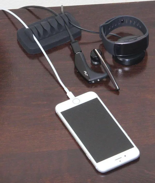 Alt view image 4 of 7 - Cable Organizer on the Market! Compact and Weighted Desktop Cord Holder and Cable Organizer, Eco-Friendly Silicone, No Bad Smell, Bundled with 4 Reusable Cable Ties! (Black)