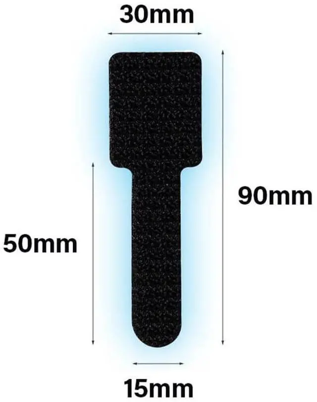 Alt view image 2 of 7 - 50PCS Desk Cord Organizer Adhesive Cable Management Straps for Office Essentials, Wall, Car & More Reusable Hook and Loop Wire Organizers