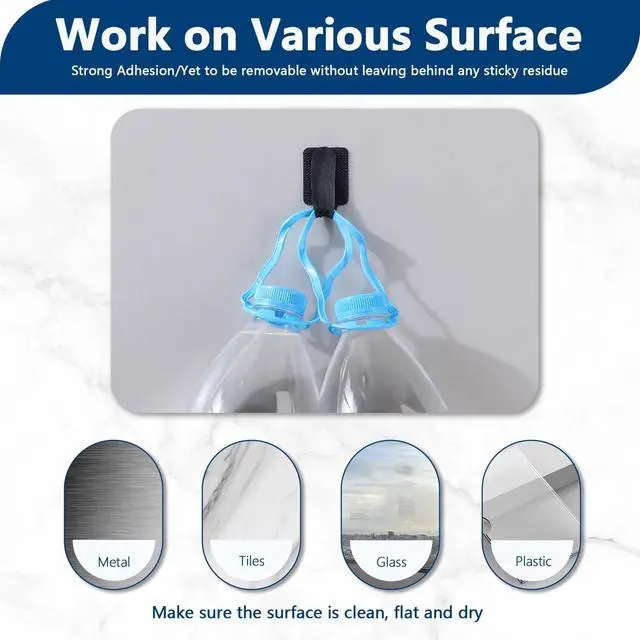 Alt view image 4 of 6 - 50 PCS Hook and Loop Cable Ties, Under Desk Cable Management, Self Adhesive Cable Clips Straps, Sticky-Back Cord Organizer, Wire Organizer for TV PC Laptop Ethernet Desktop, White