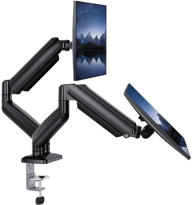 Main image of Dual Monitor Mount for 2 Monitors up to 30 inches, Each Arm Holds Max 22lbs, Dual Monitor Stand with Advanced System, Height-Adjustable/Tilt/Swivel/Rotate, VESA Standard 75mm or 100mm