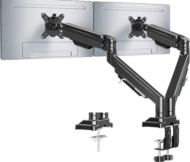 Main image of Dual Monitor Stand for Two Screens up to 43 Inch, Heavy Duty Ultrawide Double Monitor Arm Holds up to 33lbs Each, Premium Adjustable Computer Monitor Mount for 2 Monitors, VESA Desk Mount