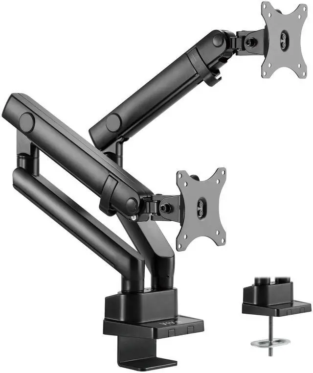 Main image of Premium Aluminum Full Motion Dual Monitor Desk Mount Stand with Lift Engine Arm, Fits Ultrawide Screens up to 35 inches, STAND-V102BB