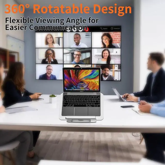 Alt view image 5 of 7 - Acrylic Book Stand with 360° Rotating Base, Adjustable Book Holder with Page Clips, Foldable Desktop Stand for Recipe,Music Scores,Laptop,Tablet,Cookbook,Ergonomic Design