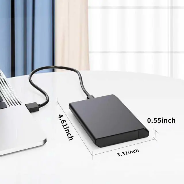 Alt view image 6 of 6 - Ultra Slim Portable External Hard Drive USB3.0 HDD Storage 500GB for Xbox One X/S, Xbox 360, PS4, PC, Desktop, Laptop, MacBook, Chromebook