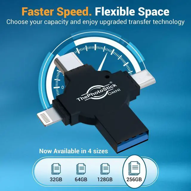 Alt view image 5 of 7 - Omni X - 64GB - Secure Photo & Video Backup and Transfer | Digital File Organization | USB & Multiport Connection for Phones, Tablets and Computers | Portable Memory | External Storage