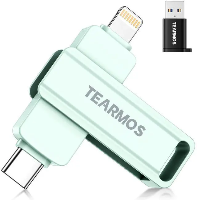 Main image of 256GB Photo Stick for iPhone Flash Drive, Memory Stick Phone Storage for Photos and Videos Files Backup, Compatible with iPhone iPad Android PC, Plug & Play, No App Required (Green)
