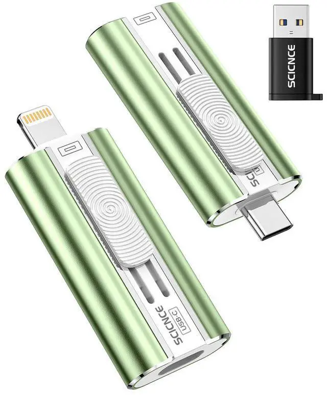 Main image of 512GB Flash Drive Intended for Phone, USB External Memory Stick Storage Backup for Photos Videos, Plug and Play No APP Required, Compatible with iPhone iPad Android and PCs (1 Pack-Green)