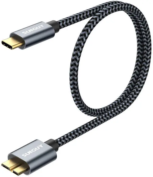 Main image of 10Gbps Micro B to USB C Hard Drive Cable 1.5FT, USB 3.1 USB C to Micro B, High-Speed External Hard Drive USB C Cable for iPhone 16/15 Series, MacBook Pro/Air, iPad, WD Toshiba Westgate Seagate