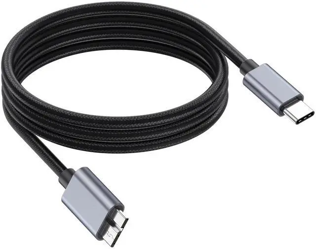 Main image of 10Gbps Micro B to USB C Cable, Micro B Male to Type-C Male External Hard Drive Cable for DJ Controller, Camera, Hard Drive Enclosure, Printer, Scanner, Tablet, etc(1.8m/6feet)