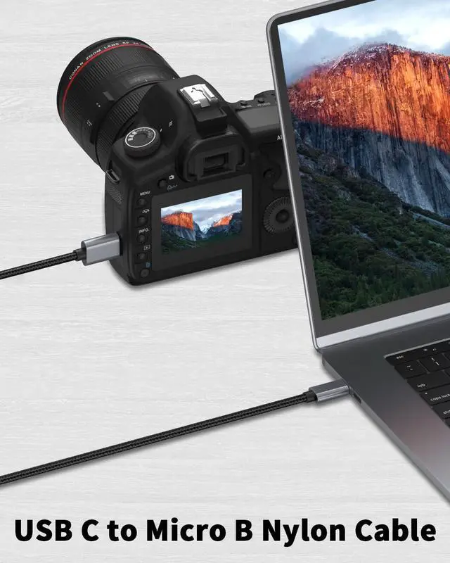 Alt view image 4 of 7 - 10Gbps Micro B to USB C Cable, Micro B Male to Type-C Male External Hard Drive Cable for DJ Controller, Camera, Hard Drive Enclosure, Printer, Scanner, Tablet, etc(1.8m/6feet)