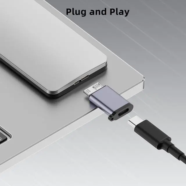 Alt view image 3 of 5 - USB C to Micro B Hard Drive Adapter (4 Pack), 10Gbps Micro B to USB C Cable Converter Compatible with External Hard Drive, Laptop, Tablet, Phone and More