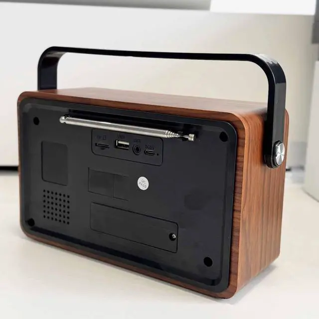 Alt view image 2 of 7 - Retro AM/FM Radio with Speaker and TF/USB Playback Function, Vintage Design Radio with Large Tuning Dial, Long Battery Life