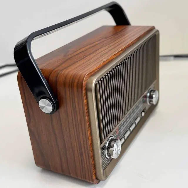 Alt view image 4 of 7 - Retro AM/FM Radio with Speaker and TF/USB Playback Function, Vintage Design Radio with Large Tuning Dial, Long Battery Life