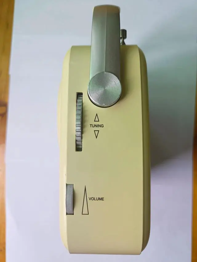 Alt view image 4 of 7 - Radios Portable AM FM, Battery Powered and Plug in Wall for Home/Outdoor/Kitchen, Vintage Retro Radio with Bluetooth, Large Dial Easy to Use (Beige)