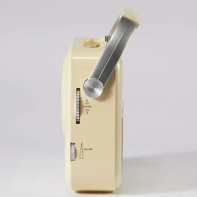 Alt view image 7 of 7 - Radios Portable AM FM, Battery Powered and Plug in Wall for Home/Outdoor/Kitchen, Vintage Retro Radio with Bluetooth, Large Dial Easy to Use (Beige)