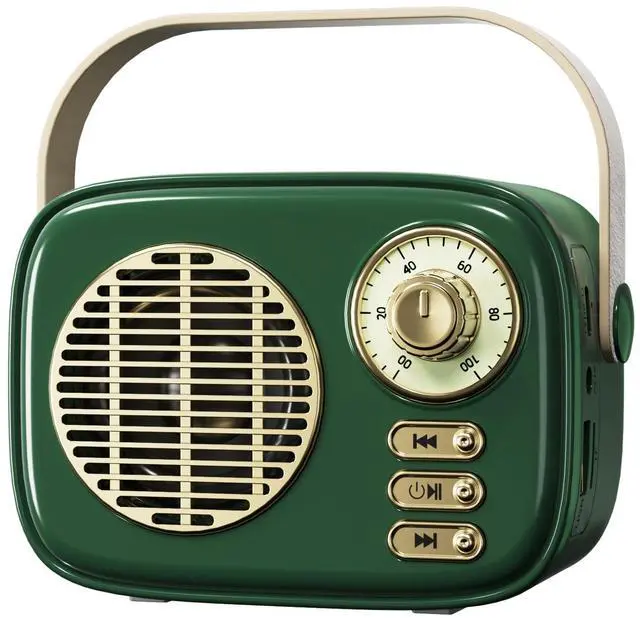 Main image of Retro Bluetooth Speaker, Vintage Decor, Gifts for Women Men Teen Girls,Portable Wireless Bluetooth Speaker, Cute Aesthetic Style for Office Kitchen Desk Bedroom Outdoor Support USB/TF Card/AUX (Green)