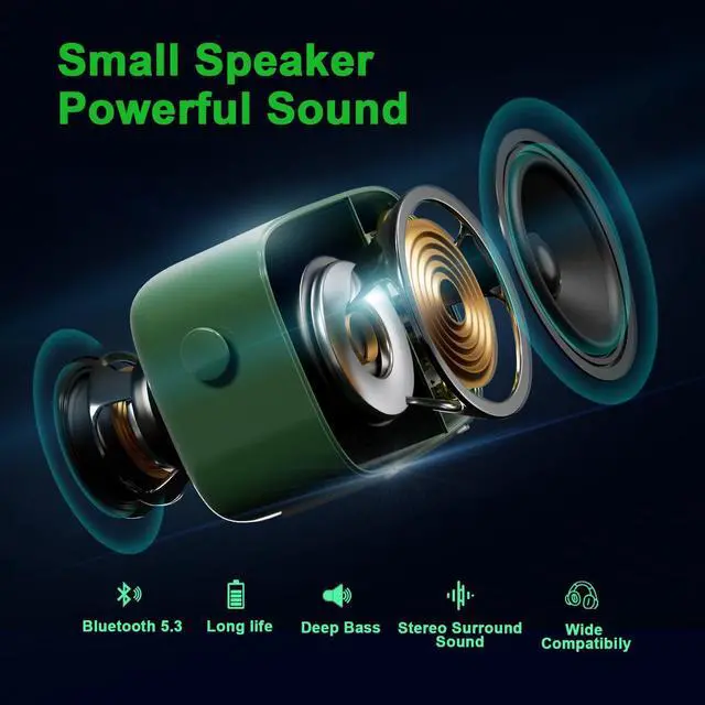 Alt view image 4 of 7 - Retro Bluetooth Speaker, Vintage Decor, Gifts for Women Men Teen Girls,Portable Wireless Bluetooth Speaker, Cute Aesthetic Style for Office Kitchen Desk Bedroom Outdoor Support USB/TF Card/AUX (Green)