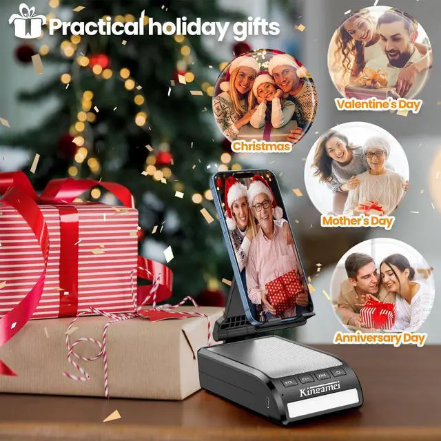 Alt view image 7 of 7 - Man Female Dad Festival Gift - Cool Boy Friend Portable Wireless Bluetooth With Phone Stand Wife Kitchen Gadgets Accessories Great Holiday Birthday Present Tech Christmas Anniversary Gifts For Mom