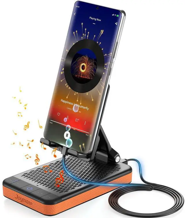 Main image of Gifts for Men and Women, 5000mAh Charging Phone Stand with Bluetooth Speaker Valentines Day Gifts for Him Foldable Phone Holder Birthday Gift for Husband,Wife,Dad,Mom,Teens